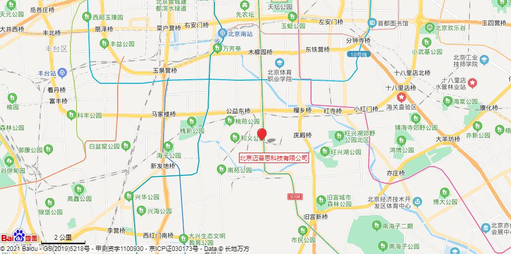北京总部位置示意地图